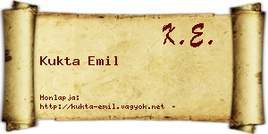 Kukta Emil névjegykártya